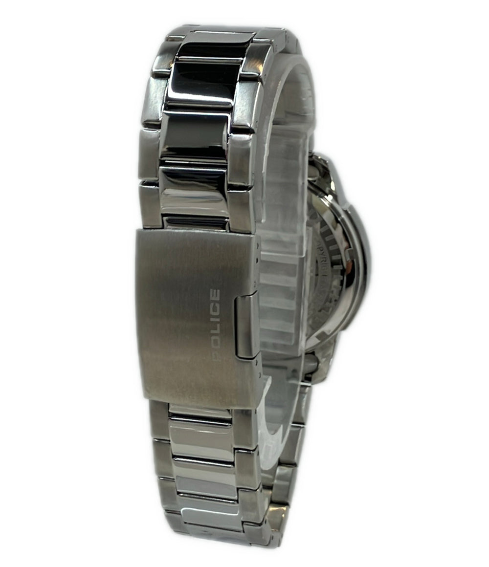 美品 POLICE 腕時計 クオーツ ブラウン系 15292J メンズ ポリス