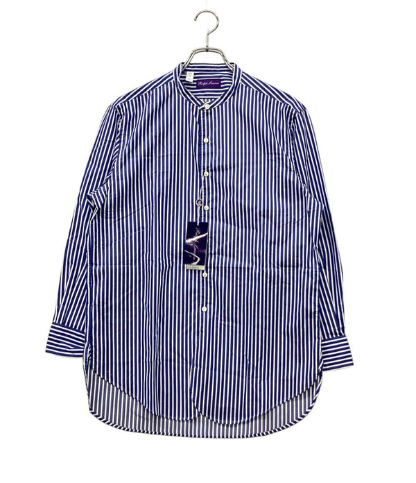 美品 RALPH LAUREN 長袖シャツ タグ付き ストライプ スタンドカラー