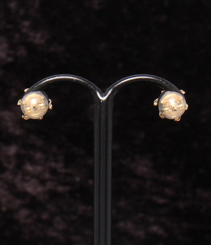 美品 K.UNO Disney ピアス K18 ダイヤ 0.04ct フラワーモチーフ 花モチーフ レディース ケイウノ