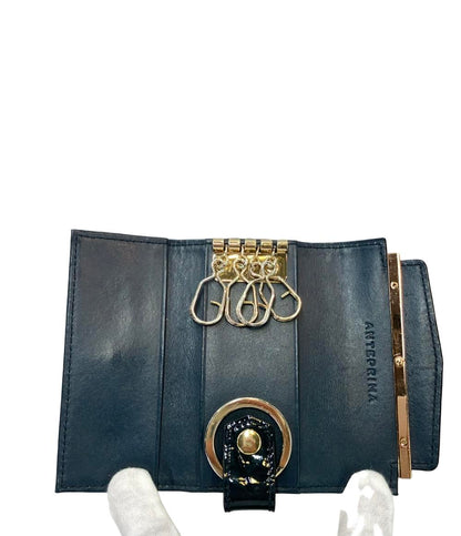 ANTEPRIMA 4連キーケース キーリング付き エナメル クロコ型押し レディース アンテプリマ