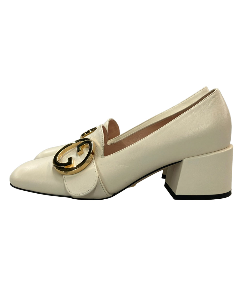 GUCCI スクウェアカットパンプス ブロンディ 700053 レディース SIZE 37 1/2 グッチ