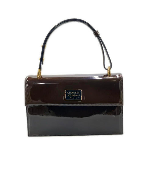 美品 CHARLES JOURDAN ハンドバッグ エナメル レディース シャルル・ジョルダン