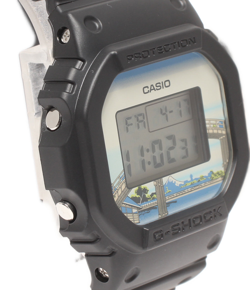 美品 CASIO 腕時計 冨嶽三十六景 深川万年橋下 G-SHOCK クオーツ DW-5600UE レディース メンズ カシオ