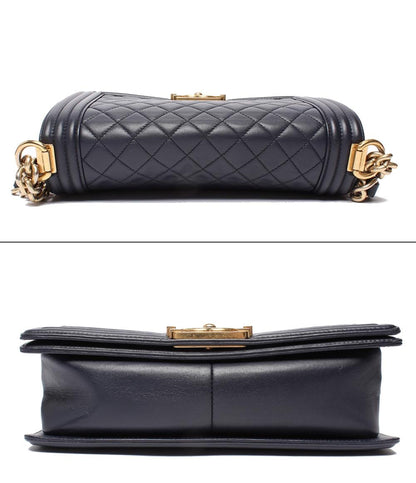 シャネル チェーンショルダーバッグ 肩掛け 斜め掛け ゴールド金具 ラムスキン ココマーク ボーイシャネル25 レディース CHANEL