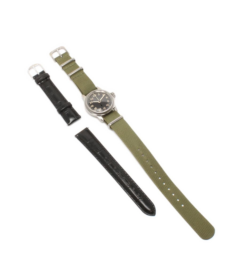 美品 A.F.U.S.ARMY 腕時計 24時間表示 TYPE A クオーツ ブラック レディース メンズ