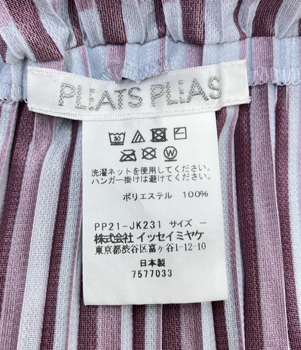 美品 PLEATS PLEASE ノースリーブシャツ 円形デザイン PP21-JK231 レディース プリーツプリーズ