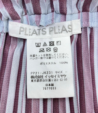 美品 PLEATS PLEASE ノースリーブシャツ 円形デザイン PP21-JK231 レディース プリーツプリーズ