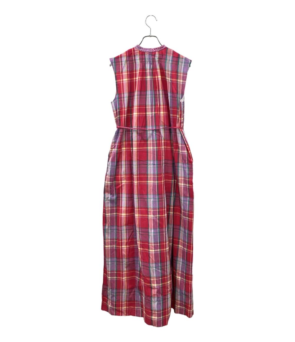 NE QUITTEZ PAS ノースリーブ チェック柄 ワンピース レディース SIZE M ヌキテパ