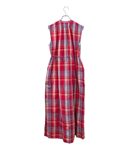 NE QUITTEZ PAS ノースリーブ チェック柄 ワンピース レディース SIZE M ヌキテパ