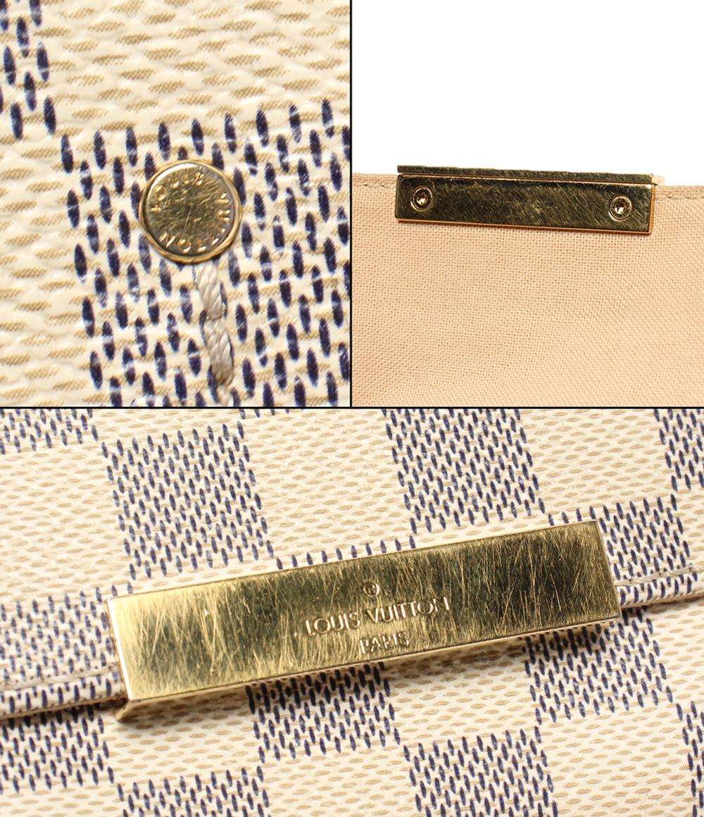 ルイヴィトン フェイボリットPM ダミエアズール ショルダーバッグ ダミエアズールキャンバス N41277 ホワイト レディース LOUIS VUITTON  中古 ルイ・ヴィトン(LOUIS VUITTON)ダミエ アズール フェイボリット PM
