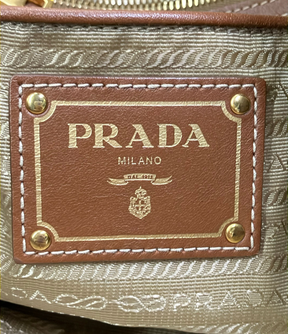 PRADA トートバッグ ショルダーバッグ 2WAY 斜め掛け レザー キャンバス レディース プラダ