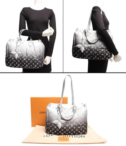 美品 ルイヴィトン トートバッグ オンザゴー MM モノグラム ナイロン グラデーション フロスト LV SKI LVスノー カプセルコレクション M11847