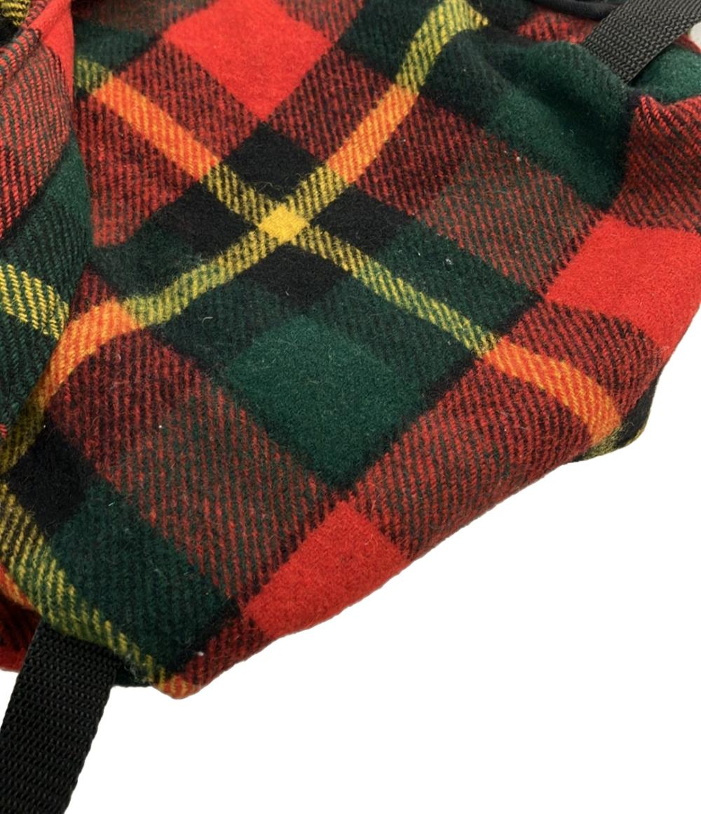 ジョンソンウーレンミルズ リュック ウールデイパック クレイジーチェック柄 メンズ Johnson Woolen Mills