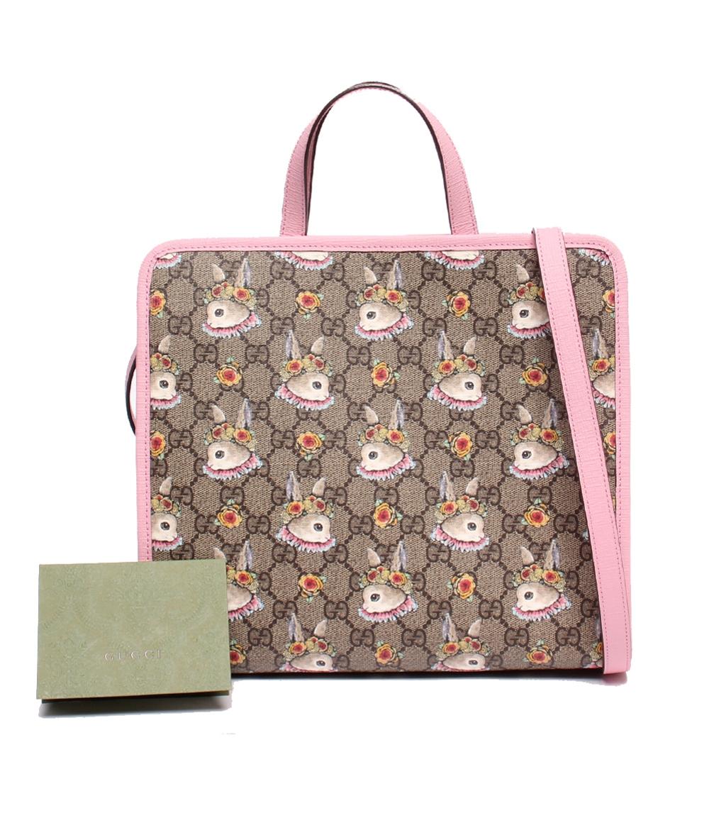 美品 GUCCI 2WAYハンドバッグ ショルダーバッグ 肩掛け チルドレンズ ヒグチユウコ GGスプリーム 630542 520981 レディース グッチ