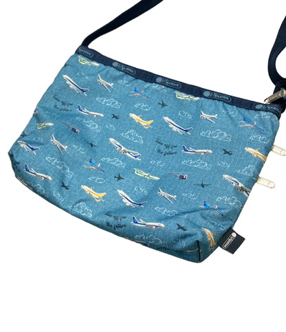 美品 LeSportsac ショルダーバッグ 斜め掛け ANAコラボ 飛行機柄 レディース レスポートサック