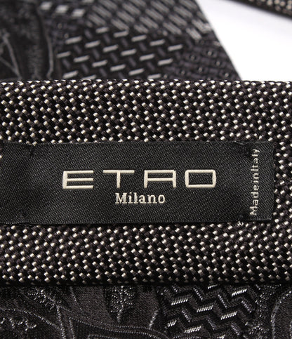 美品 ETRO ネクタイ 切り替えペイズリー柄 メンズ エトロ
