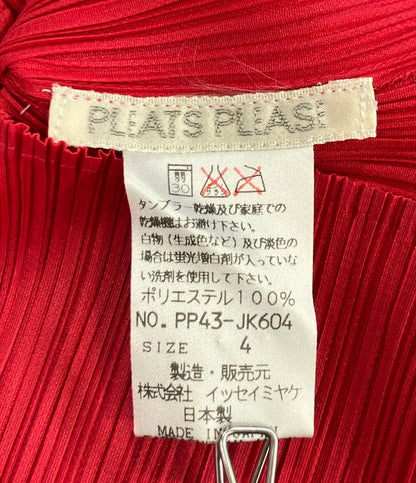 美品 PLEATS PLEASE 長袖 ハイネック カットソー レディース SIZE 4 (XL) プリーツプリーズ