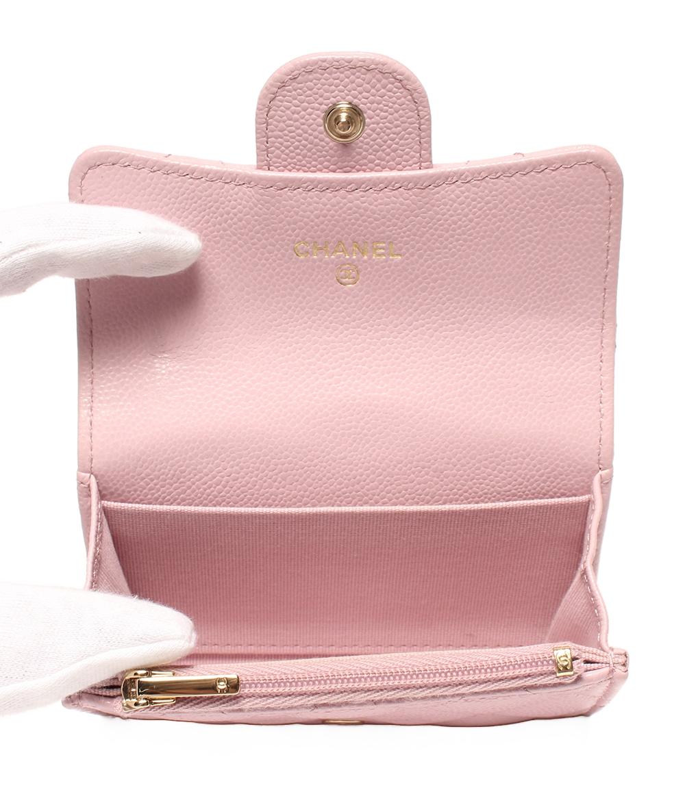 CHANEL カードケース コインケース ゴールド金具 キャビアスキン マトラッセ レディース シャネル