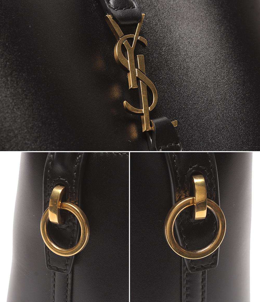 美品 SAINT LAURENT PARIS 2WAYハンドバッグ ショルダーバッグ 斜め掛け 肩掛け ミニバケットバッグ LE 37 レディース サンローランパリ