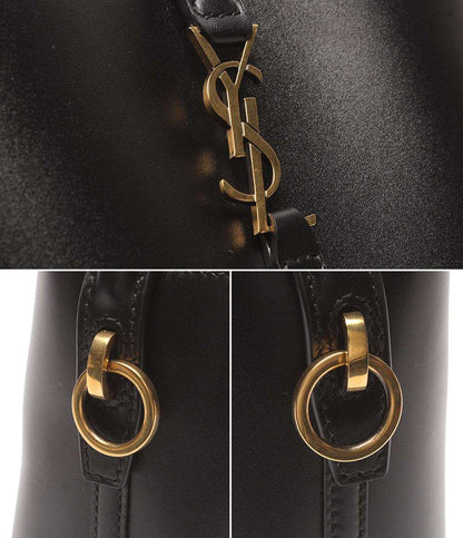 美品 SAINT LAURENT PARIS 2WAYハンドバッグ ショルダーバッグ 斜め掛け 肩掛け ミニバケットバッグ LE 37 レディース サンローランパリ