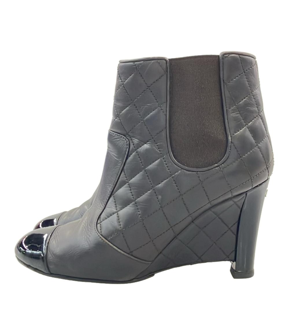 シャネル ショートブーツ サイドゴア レディース SIZE 37 1/2 C (L) CHANEL