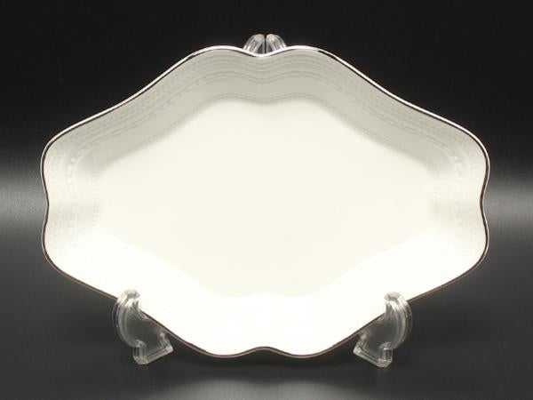 美品 ウエッジウッド ダイヤディッシュ 皿 22cm インタグリオ プラチナ WEDGWOOD