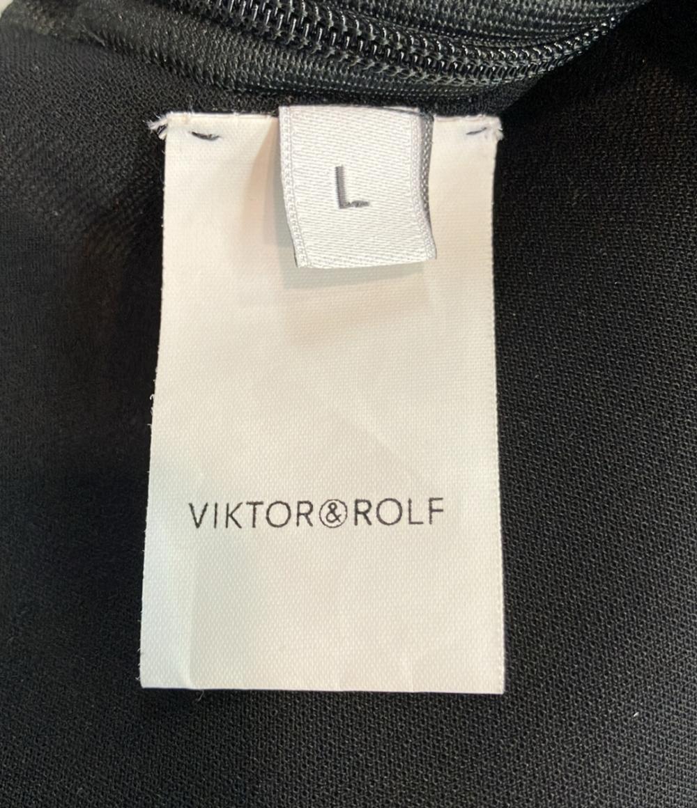 美品 ヴィクターアンドロルフ ローズアップリケ クロップドトップ 半袖ブラウス レディース SIZE L VIKTOR&ROLF