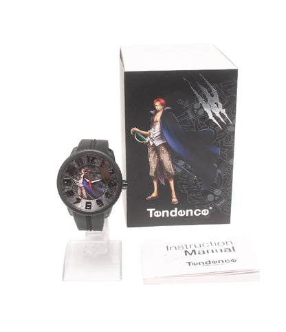 美品 Tendence 腕時計 シャンクスモデル カラーVer. 25本限定 ワンピース クオーツ ブラック系 TY430406S メンズ テンデンス