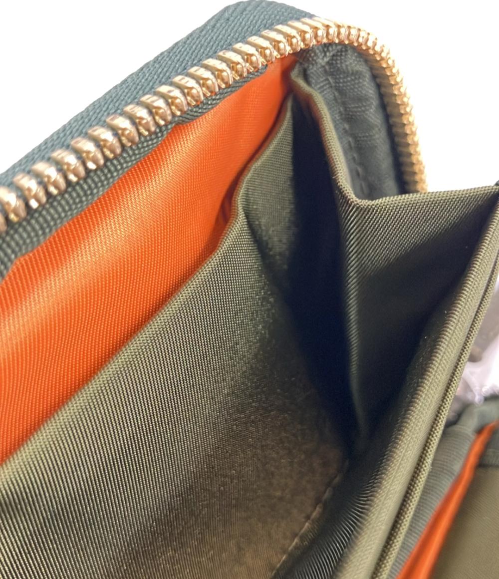 PORTER　sacai　長財布　ラウンドファスナー　レザー　ブラック　オレンジ PORTER sacai 長財布 ラウンドファスナー ブラック オレンジ 小物