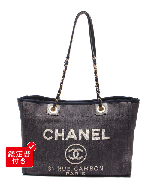 CHANEL チェーンショルダーバッグ 肩掛け ゴールド金具 ドーヴィルライン 17番台 レディース シャネル