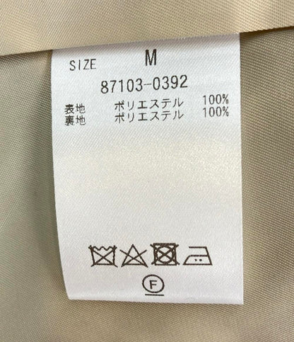 美品 MANOF テーラードジャケット ショート丈 オーバーサイズ クロップド SHORT WIDE JACKET 87103-0392 レディース SIZE M マノフ