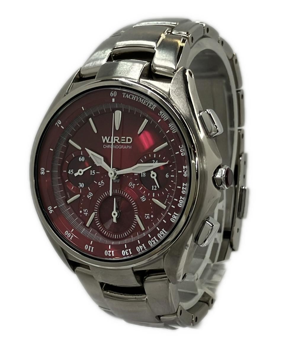WIRED 腕時計 クオーツ レッド系 7T11-0AB0 メンズ ワイアード