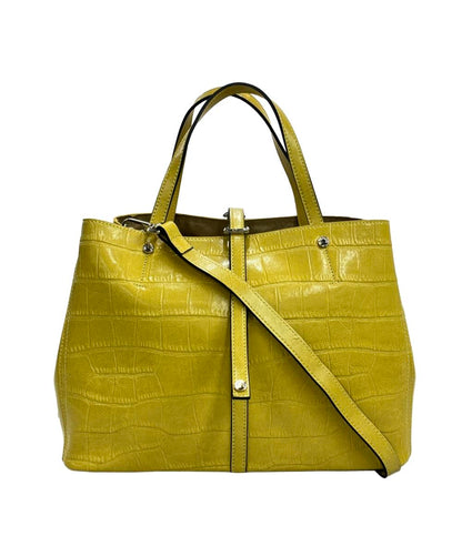 BARCOS ハンドバッグ ショルダーバッグ 2WAY 斜め掛け クロコ型押し レディース バルコス