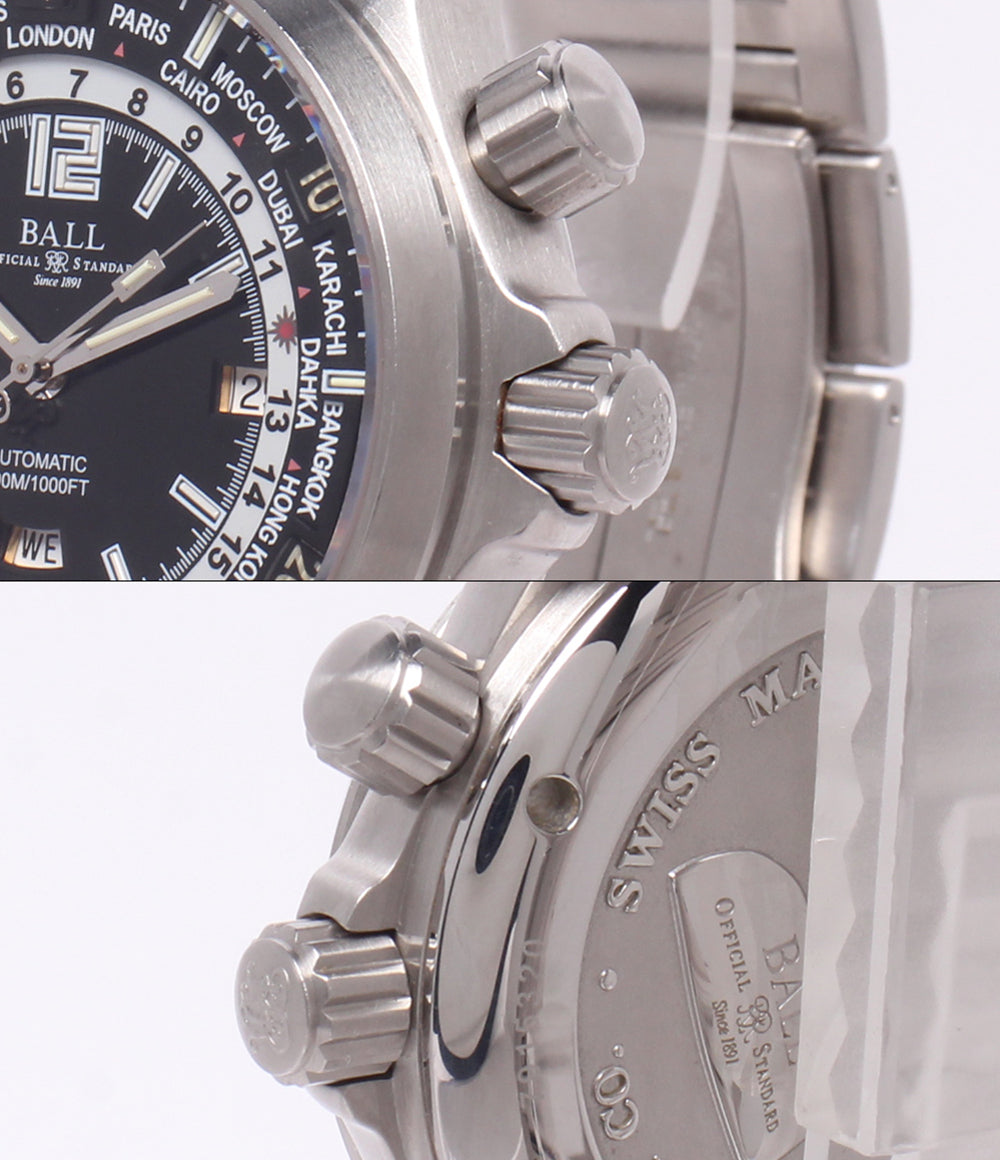 BALLWATCH 腕時計 ダイバー ワールドタイム エンジニア マスター II 自動巻き ブラック DG2022A メンズ ボールウォッチ