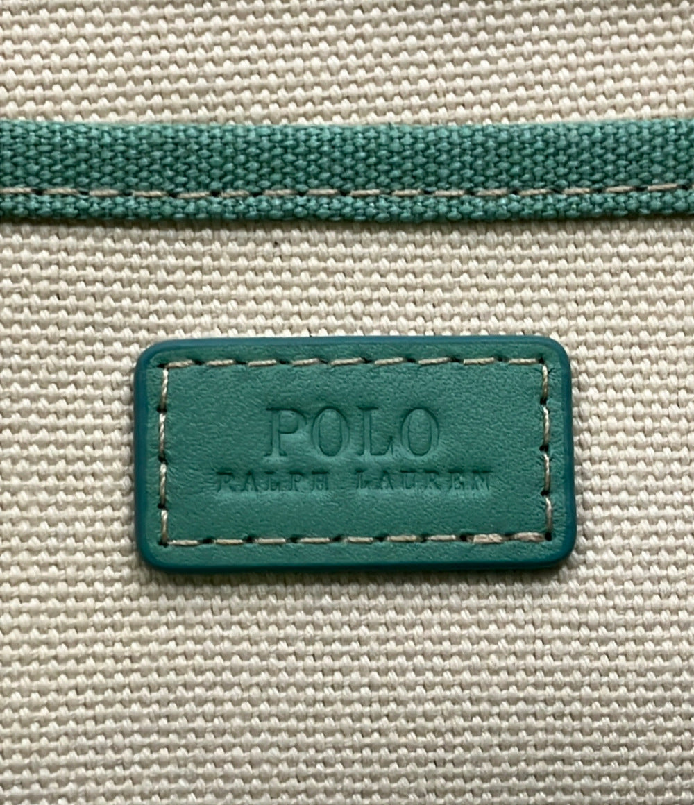 美品 POLO RALPH LAUREN 2wayミニキャンパストートバッグ ショルダーバッグ レディース ポロ・ラルフローレン
