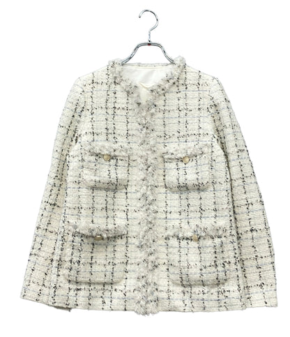 ANAYI ノーカラージャケット ミックスツイード レディース SIZE 38 (M) アナイ
