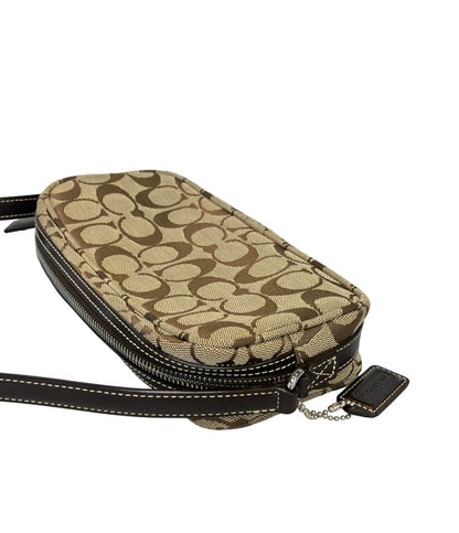 美品 COACH ショルダーバッグ 斜めがけ シグネチャー 6073 レディース コーチ