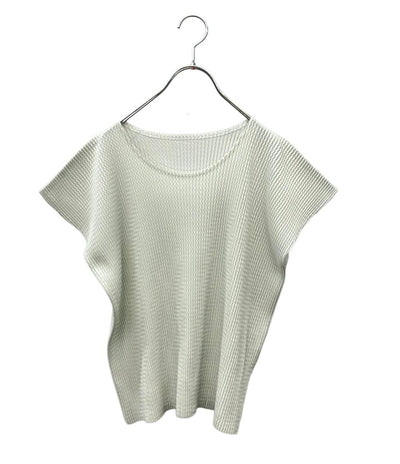 PLEATS PLEASE 半袖カットソー チェック柄 プリーツ加工 PP51-JK472 レディース SIZE 3 (L) プリーツプリーズ