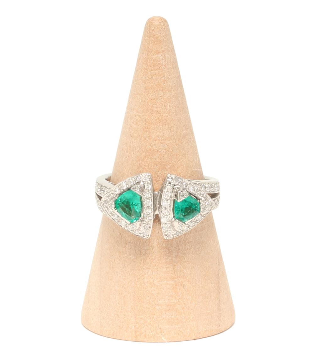 【美品】PT900 エメラルド0.74ct リング ダイヤ ☆新品☆『エメラルド0.74ct ダイヤモンド0.24ct』Pt900デザインリング