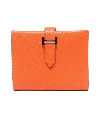 HERMES 二つ折り財布 □G刻印 シルバー金具 ベアンコンパクト レディース エルメス