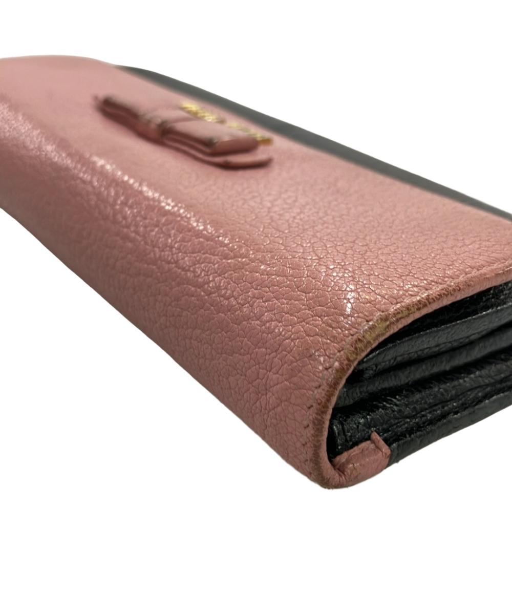 Miu Miu 長財布 レザー レディース ミュウ ミュウ