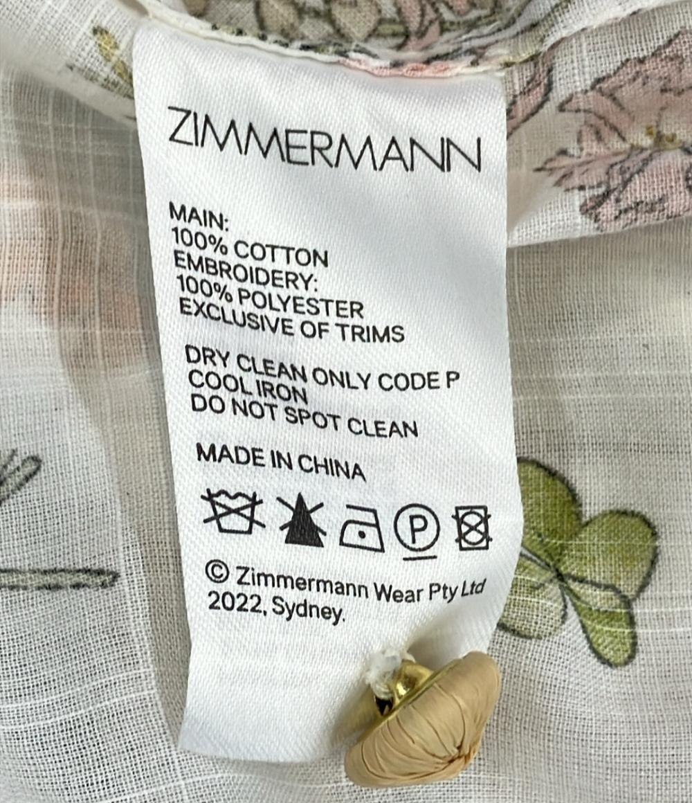 ZIMMERMANN 長袖ブラウス シャツ 花柄 ホワイト レディース SIZE ZIMMERMANN 長袖ブラウス シャツ 花柄 ホワイト レディース SIZE