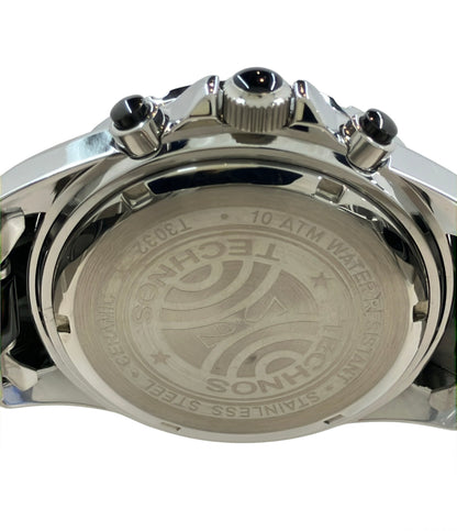 TECHNOS 腕時計 クオーツ ブラック T3032 メンズ テクノス