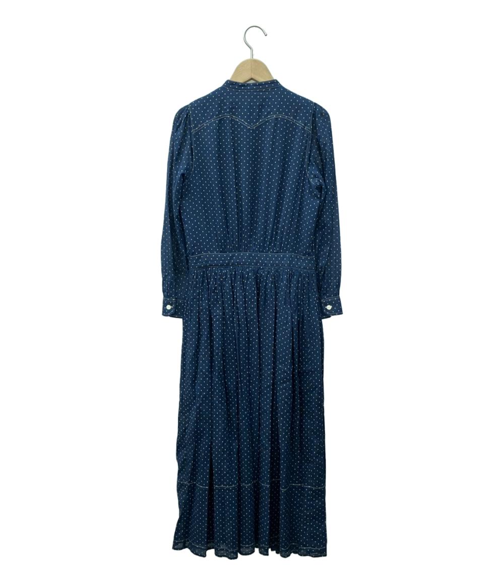 ラルフローレン 長袖ドット柄ワンピース レディース SIZE 155/80A RALPH LAUREN