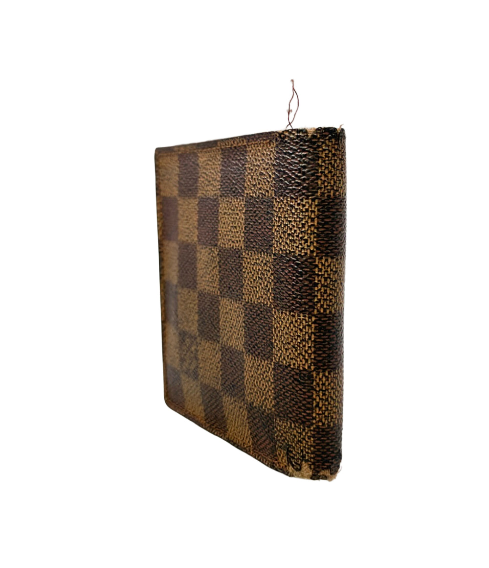 訳あり LOUIS VUITTON 二つ折り財布 ポルトフォイユ マルコ ダミエ