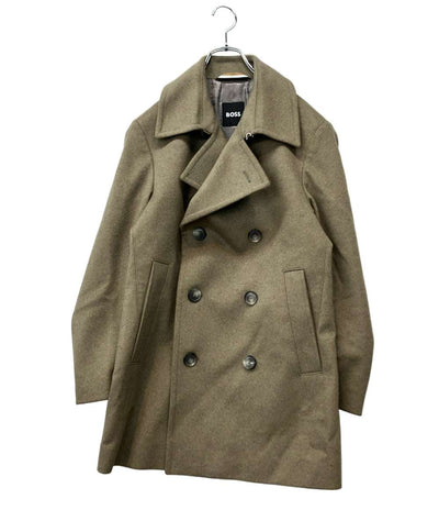 HUGO BOSS ピーコート カシミア混 スリムフィット ダブルブレスト ライトブラウン HYDE-PCOAT-254 メンズ SIZE 46 (M) ヒューゴボス