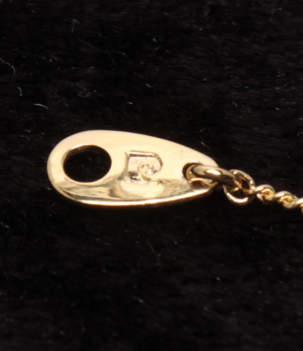 美品 ピエールカルダン ネックレス K18 ルビー リボンモチーフ レディース Pierre Cardin