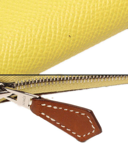 エルメス ラウンドファスナー長財布 Y刻印 シルバー金具 シルクイン アザップロング レディース HERMES