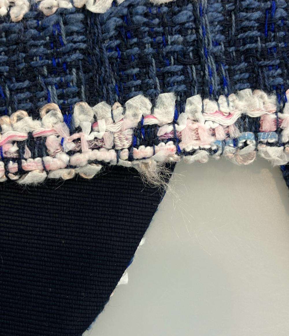 TOMORROWLAND ジレ ベスト カーディガン フルールボーダー フロンタブルジレ 14-07-51-07153 レディース SIZE 36 (XS) トゥモローランド