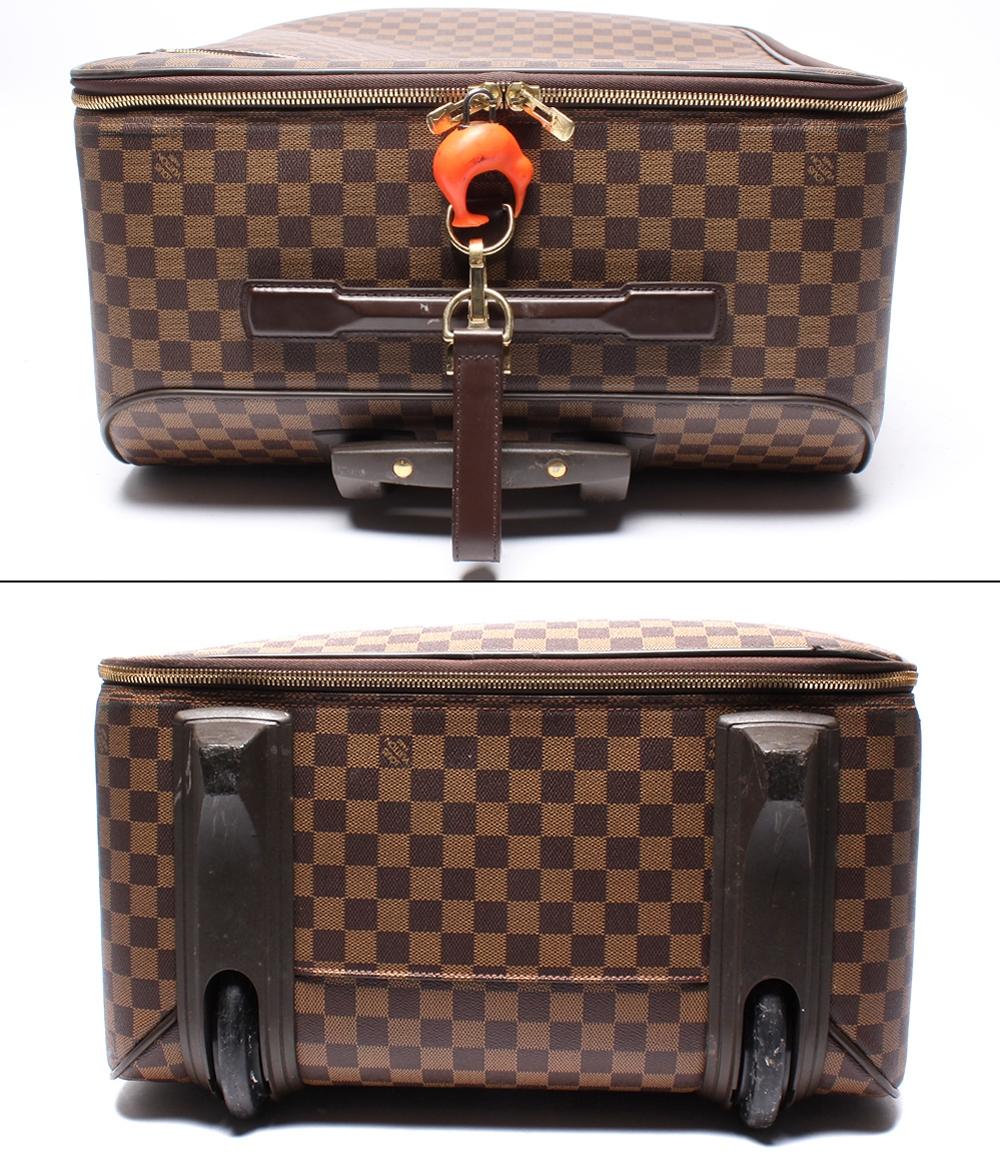 訳あり LOUIS VUITTON キャリーバッグ スーツケース ぺガス65 ダミエ